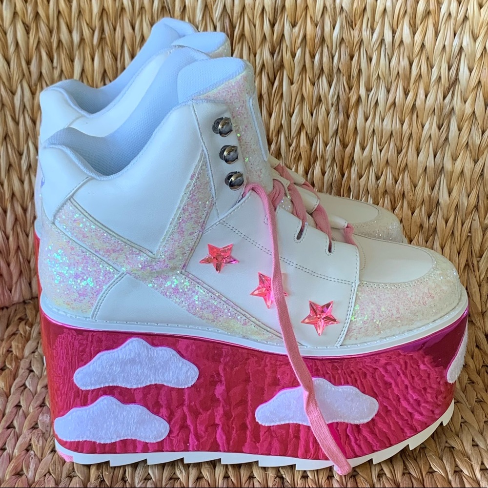 NIB YRU White & Pink 🌥 Sky Sky Platforms - Picture 5 of 7
